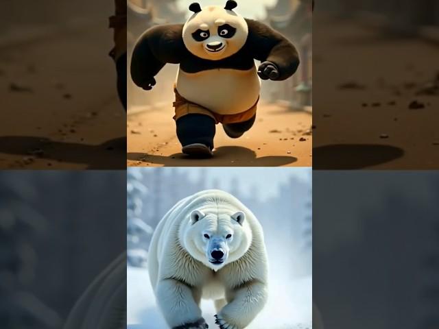 Kung Fu Panda vs Bear vs ( Penguin , Wolf , Monkey , Moose , Dear ) Battle