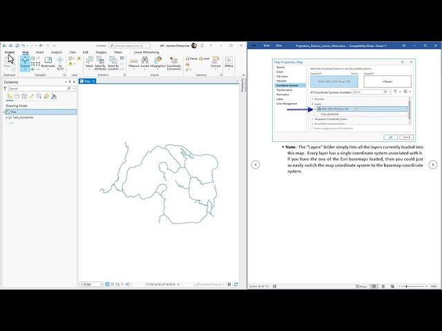 Projections and Datums in ArcGIS Pro:  Lab Exercise 1