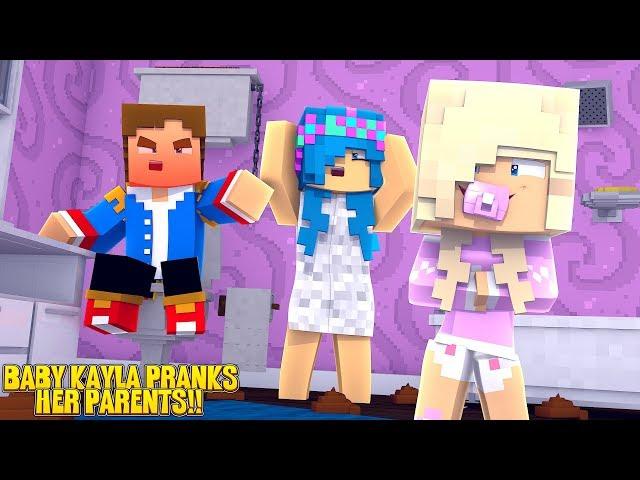 Minecraft PRINCESS BABY KAYLA PRANKS HER PARENTS!!! w/ LITTLE LEAH & LITTLE DONNY