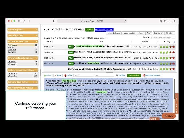 How to do a Systematic Review | Rayyan Systematic Review Tutorial