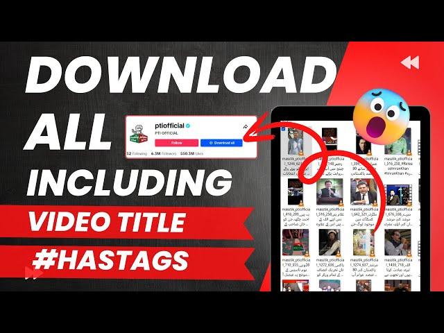 Bulk Download TikTok Videos Without Watermark Including Video Title and Hashtags 2024 Updated