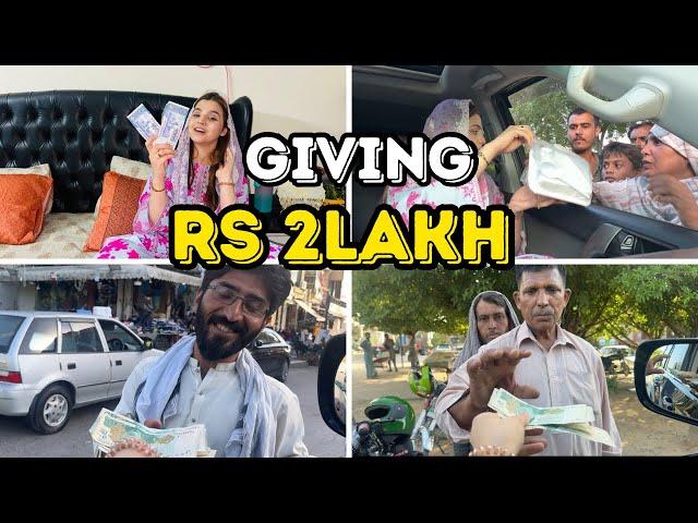 Giving 2 lakh to random people  || Part 1 || life with mahnoor khan || Islamabad