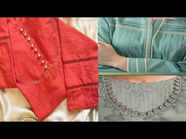 Top 80 +Stylish Lace Neck Designs ForSummer Dresses 2024 / Latest lace Neck Design 2024