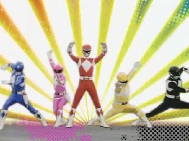 Mighty Morphin Power Rangers Remasterizado 2010  Los Primeros Rangers se Transforman