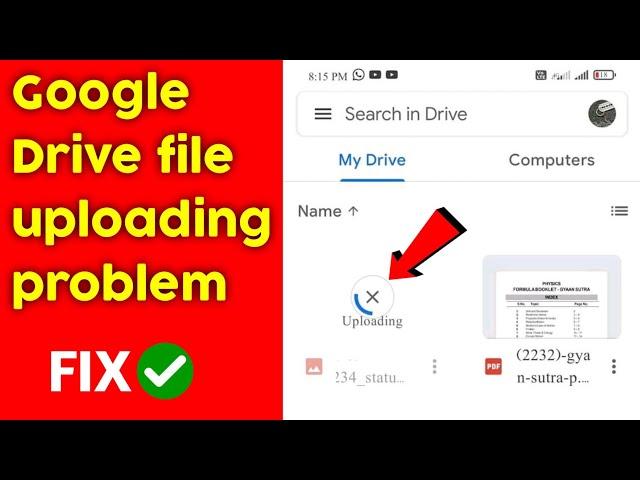 How to Fix Google Drive File Uploading Problem