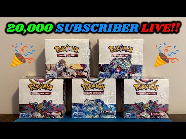 20,000 SUBSCRIBER CELEBRATION!! Opening Pokemon Booster Boxes to try and COMPLETE SOME SETS!!