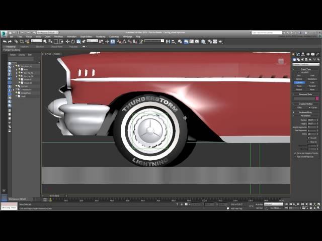 3ds Max Animating a Car Path - Part 02 - Spinning the Wheels