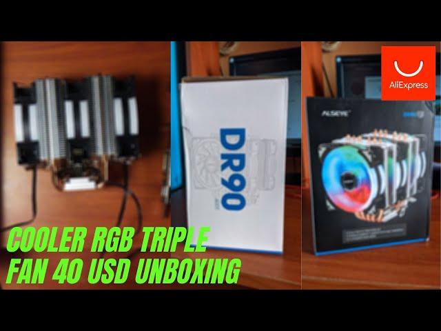 ALSEYE DR90 3 FAN RGB COOLER - UNBOXING - LA NUEVA PC DEL CANAL PARTE 1