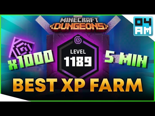 THE MOST INSANE XP FARM GLITCH EVER - 1000 LEVELS in Just 5 MINUTES in Minecraft Dungeons [PATCHED]