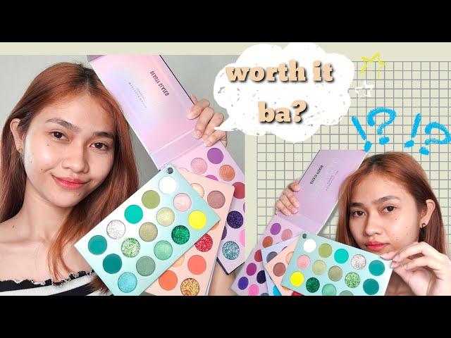 AFFORDABLE SHOPEE EYESHADOW PALETTE? BEAUTY GLAZED COLORBOARD PRODUCT REVIEW / SWATCHES!