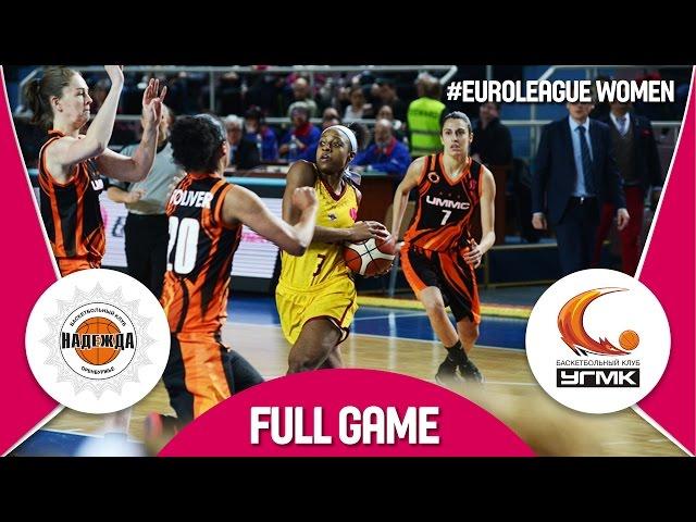 Nadezhda (RUS) v UMMC Ekaterinburg (RUS) - Full Game - EuroLeague Women 2016/17