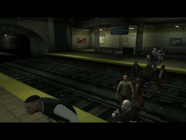 Grand Theft Auto IV - PC - Subway. That was close. 1080P HD