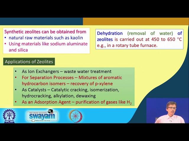 Lecture 49 : Zeolites