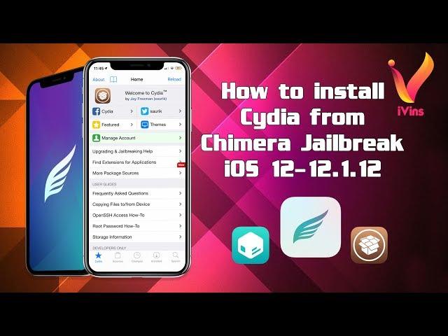 How to install Cydia from Chimera Jailbreak | iOS 12-12.1.2 | (No Computer)