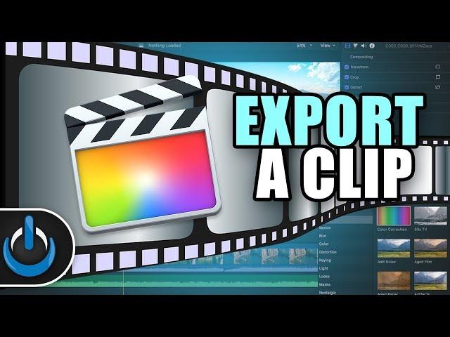 Final Cut Pro X - How to Export A Clip 