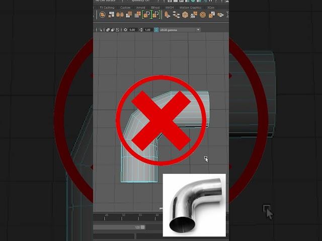 Autodesk Maya Tutorial - How to create pipe 90 degree bend