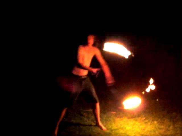 Backyard Fire Spinning