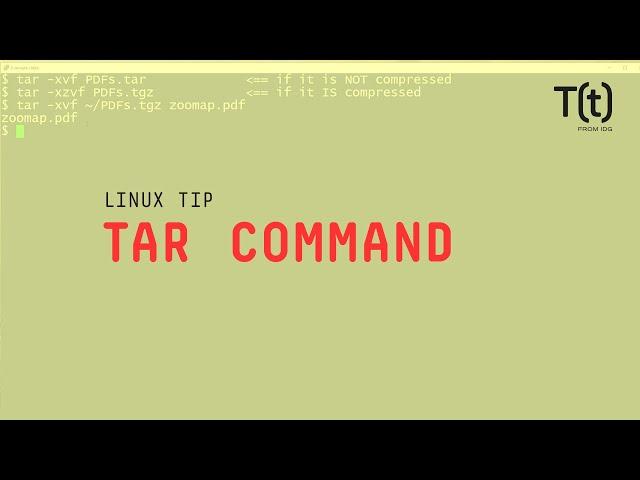 How to use the tar command: 2-Minute Linux Tips