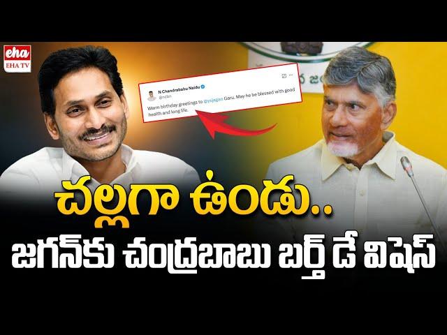 CM Chandrababu Birthday Wishes To YS Jaganmohan Reddy| EHA TV