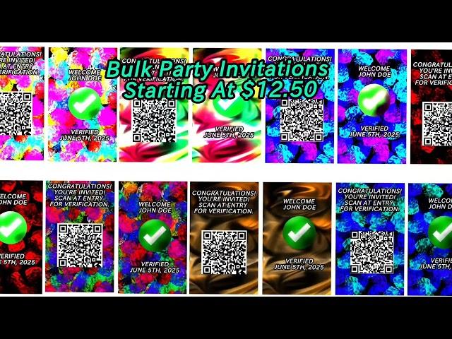 Bulk Party Invitations