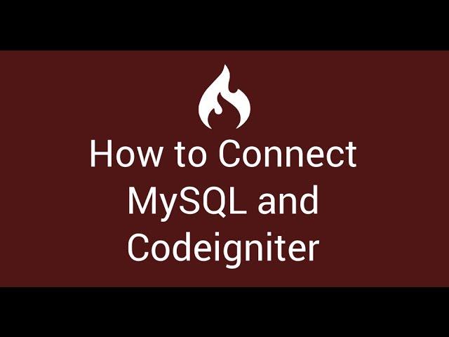 6 How to create MySQL Database and connect with codeigniter 3