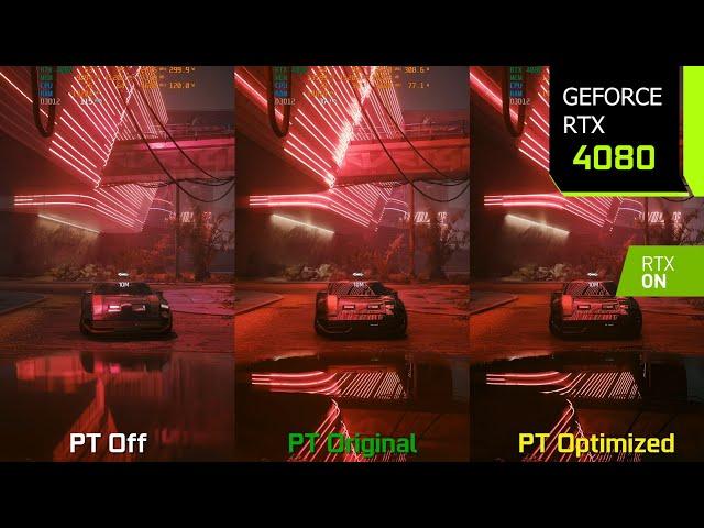 Cyberpunk 2077 Optimized Path Tracing Mod v5.0 - Up to 40% More FPS | RTX 4080 4K, 1440p DLSS 3.7 FG