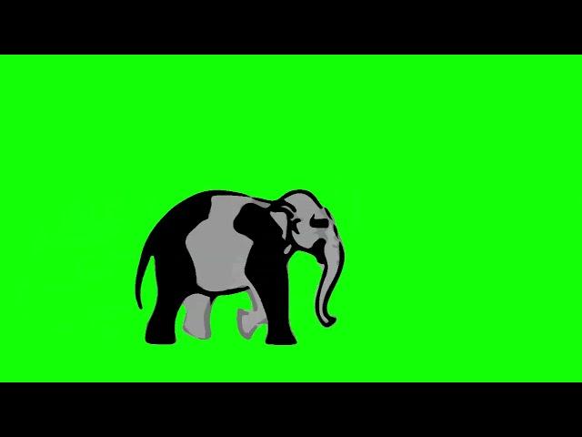 Green Screen Animasi 2D Gajah Berjalan 2022 Free To Use 1