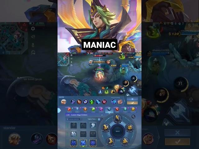 vale maniac build & emblem #shorts #mlbb #mobilelegends