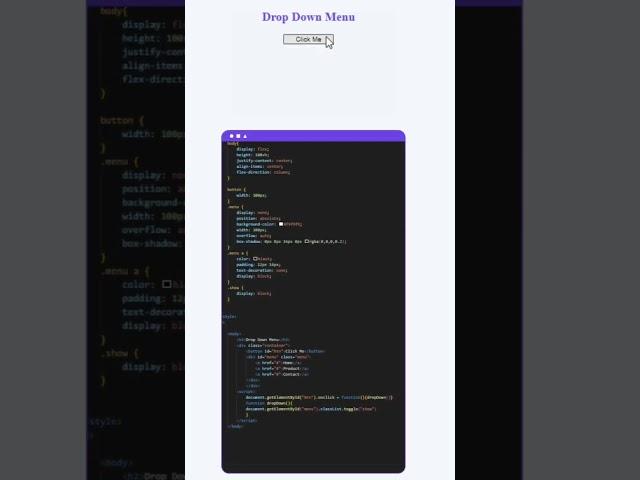 How to make simple drop down menu | html | css | JavaScript