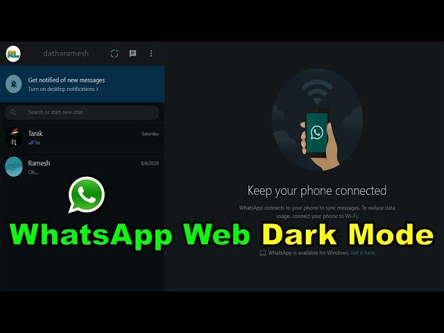 How to Enable Dark Theme In Whatsapp Web