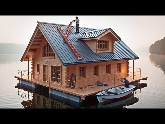 Man Challenges 3 Months To Build A Huge Movable Boathouse, It's So Spectacular! #Boathouse