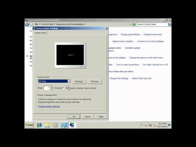 How To Change The Screen Saver in Windows 7