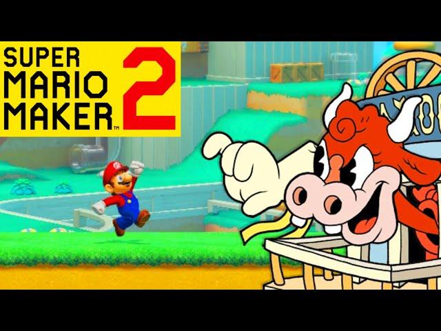 Mario Maker 2 - How to make an Esther Winchester Boss Fight (Cuphead DLC Boss In Mario Maker 2)