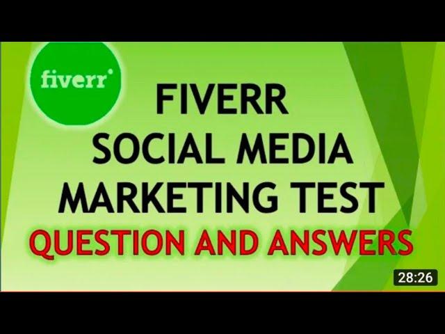 Fiverr social media marketing test correct answers