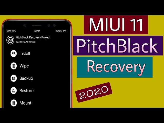 MIUI 11 INSTALL PITCHBLACK CUSTOM RECOVERY ON REDMI NOTE 5 PRO