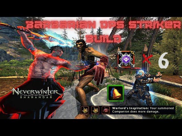 Neverwinter Mod 20 - Barbarian DPS Summoned Companion AOE Solo Build 6 x Indomitable Runes Northside