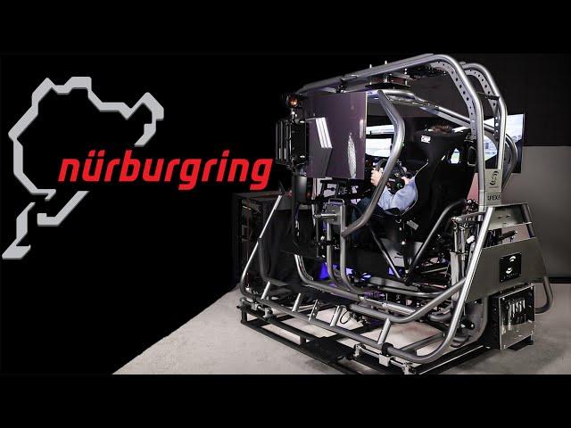 Scott Pruett at Nürburgring in the APEX6 GT Full Motion 6DOF Racing Simulator