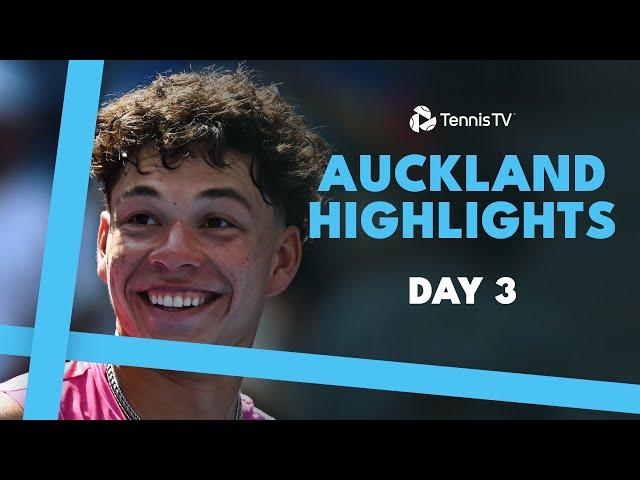 Mensik vs Shelton; Monfils Takes On Struff & More  | Auckland 2025 Highlights Day 3