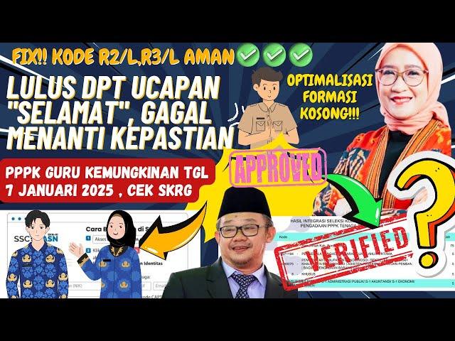 LULUS DPT UCAPAN "SELAMAT", GAGAL MENANTI "KEPASTIAN"R2 DAN R3 AMANR2/L,R3/L ISI DRHCEK SKRG