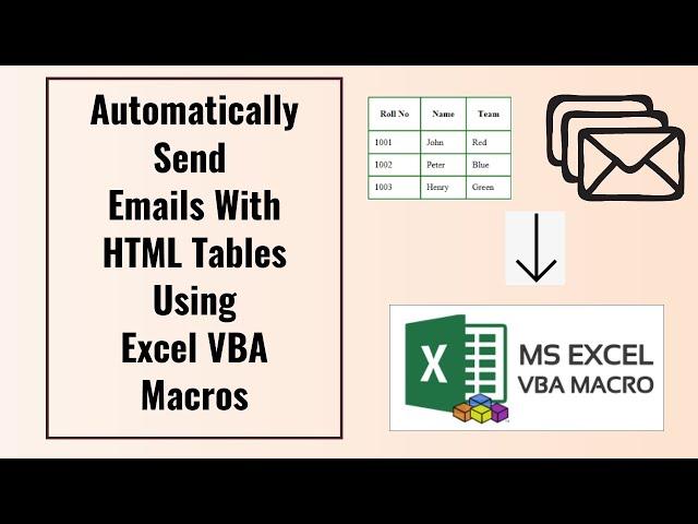 How to Automatically Send Emails With HTML Tables Using Excel VBA Macros