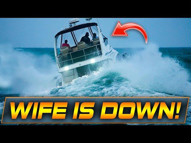 HAULOVER INLET TAKES LADY DOWN IN THE WAVES! | HAULOVER BOATS | WAVY BOATS