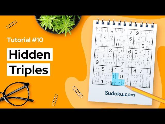 Hidden triples - a Sudoku technique for beginners