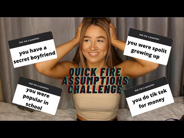 QUICK FIRE ASSUMPTIONS CHALLENGE WITH MY BROTHER!!! | Poppy Mead |