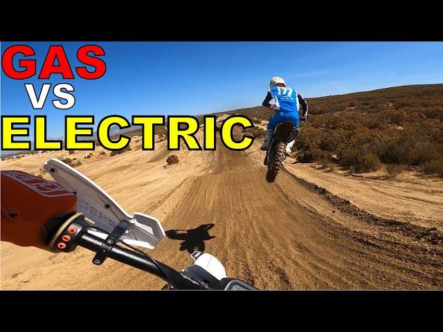 Electric Dirtbike Destroys 4 strokes in Motocross Race!