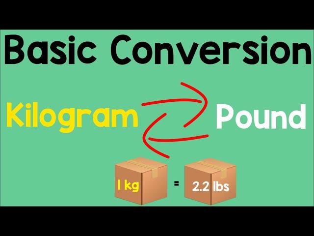 Converting Kilogram to Pound and Pound to Kilogram | Animation