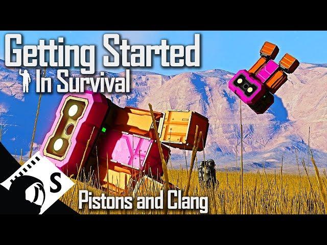 Pistons and Drilling Rigs - Getting Started in Space Engineers #5 (Survival Tutorial Series)