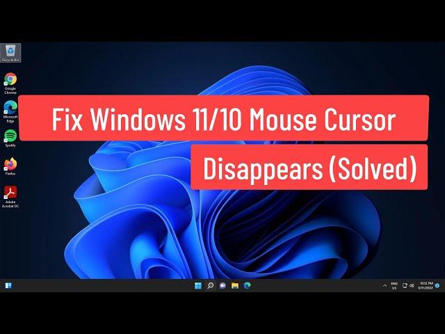 Fix Windows 11/10 Mouse Cursor Disappears (Solved)