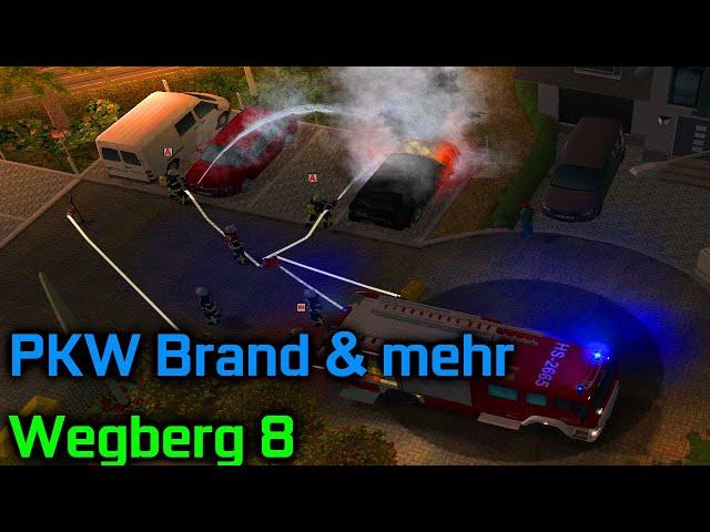 PKW Brand, Straße unter Wasser & loser Ast in Baum  | Wegberg 8 Modifikation