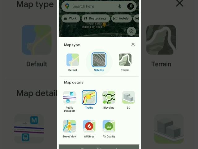 how to on satellite mode in google maps #shorts #youtubeshorts #short