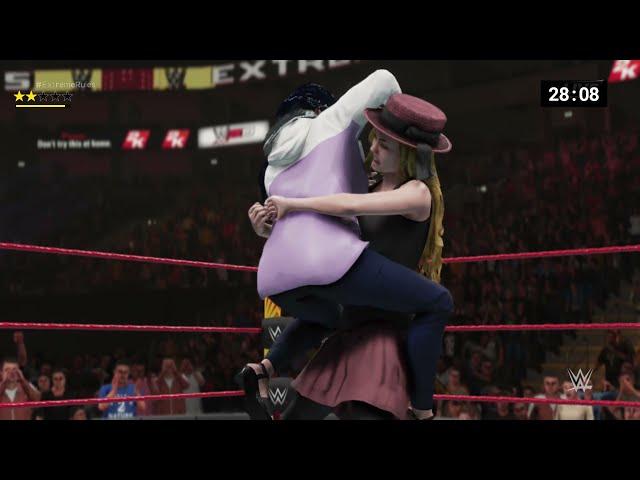 (Request) WWE 2k19 Serena VS Hinata Headscissor Stinkface Ironwoman (30 Mins)